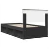 vidaXL Bed Frame with Headboard Black 75 x 190 cm Engineered wood