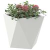 vidaXL Planter White 30 x 30 x 30 cm Steel