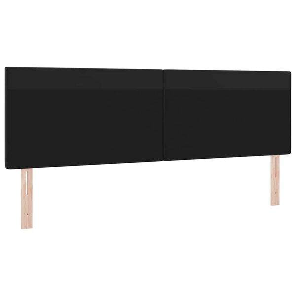 vidaXL LED Headboard Black 180 cm Faux Leather