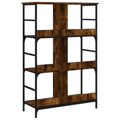 vidaXL Bookshelf Smoked Oak 78.5x33x117.5 cm Engineered Wood