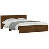 vidaXL Bed Frame with LED without Mattress Brown Oak 160x200 cm