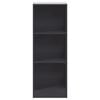 vidaXL 3-Tier Book Cabinet High Gloss Grey 40x24x109 cm Engineered Wood