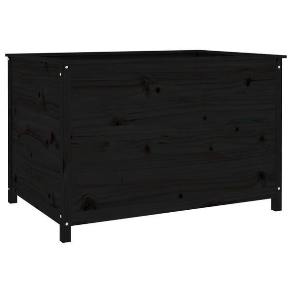 vidaXL Garden Raised Bed Black 119.5x82.5x78 cm Solid Wood Pine