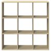 vidaXL Room Divider Bookcase Sonoma Oak 102x29x103.5 cm Engineered Wood