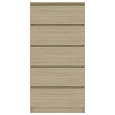vidaXL Drawer Sideboard Sonoma Oak 60x35x121 cm Engineered Wood
