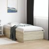 vidaXL Bed Frame with LED without Mattress Sonoma Oak 75x190 cm Small Single