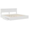 vidaXL Storage Bed with Headboard White 200 x 200 cm Engineered Wood