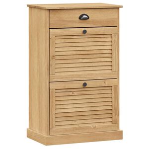 vidaXL Shoe Cabinet VIGO 60x35x96 cm Solid Wood Pine
