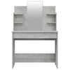 vidaXL Dressing Table with Mirror Concrete Grey 96x40x142 cm