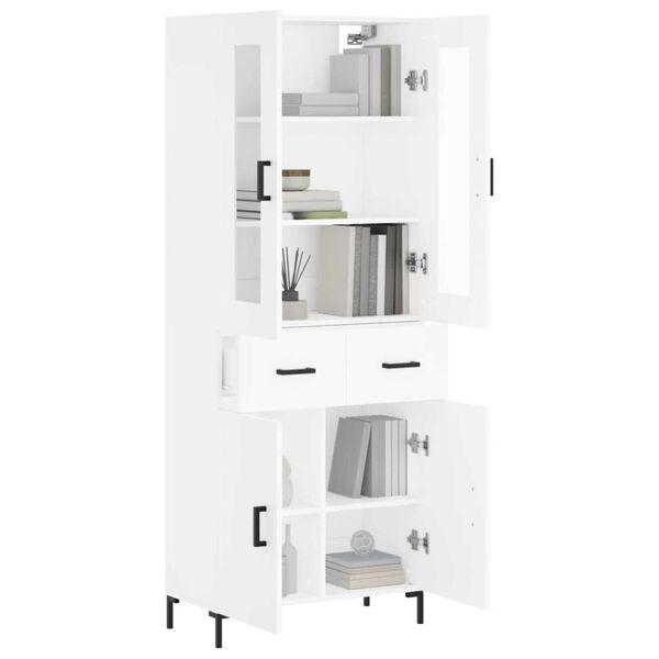 vidaXL Highboard White 69.5x34x180 cm Engineered Wood