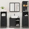 vidaXL 4&nbsp;Piece Bathroom Furniture Set&nbsp;Black Engineered Wood