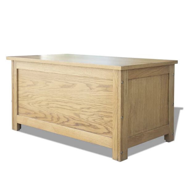 vidaXL Storage Box 90x45x45 cm Solid Oak Wood
