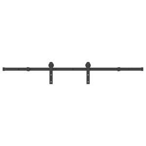 vidaXL Sliding Door Hardware Kit 183 cm Steel Black