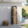 vidaXL Log Holder Anthracite 40x45x170 cm Galvanised Steel