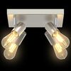 vidaXL Ceiling Spotlight Brushed Nickel 26.5 x 26 x 11.5 cm Steel