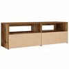 vidaXL Bedside Cabinets 2 pcs with LEDs Old Wood 60x35x40 cm