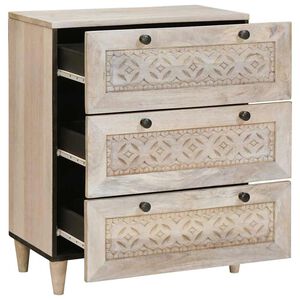 vidaXL Sideboard 60 x 33 x 75 cm Solid mango wood White