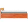 vidaXL Bed with Drawers and Mattress Wax Brown 160x200 cm Solid Wood Pine