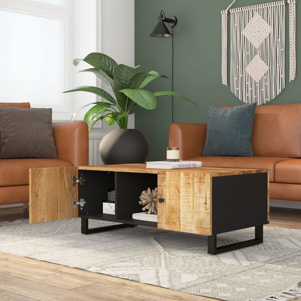 vidaXL Coffee Table 100x54x40 cm Solid Wood Mango&Engineered Wood
