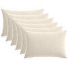 vidaXL Cushion with Pillow HEERLEN 6 pcs Cream Chenille Fabric