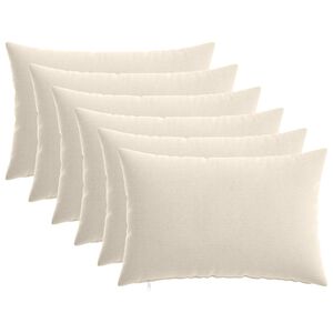 vidaXL Cushion with Pillow HEERLEN 6 pcs Cream Chenille Fabric