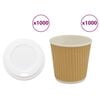 vidaXL Paper Coffee Cups with Lids 1000 pcs 4oz 100ml