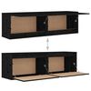 vidaXL Wall Cabinets 2 pcs Black 60x30x35 cm Solid Pinewood