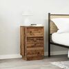 vidaXL Bedside Cabinet with LED Lights&nbsp;Old Wood 38x34x65 cm
