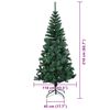 vidaXL Artificial Pre-lit Christmas Tree Green 210 cm PVC and Metal