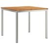 vidaXL Dining Table 90x90x75 cm Solid Acacia Wood and Stainless Steel