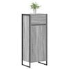 vidaXL Bathroom Cabinet Grey Sonoma 40 x 30 x 100 cm Engineered Wood