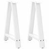 vidaXL Dining Table Legs A-Shaped 2 pcs White 50x(72-73) cm Steel