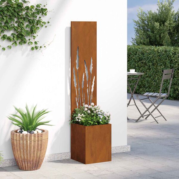 vidaXL Garden Privacy Screen Rusty 32 x 150 cm Weathering Steel