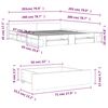 vidaXL Bed Frame with Drawers without Mattress White 200x200 cm