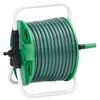 vidaXL Free Standing Green Hose Reel with 20 m Hose PVC