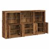 vidaXL LED Sideboard Old Wood 162 x 37 x 100 cm Engineered Wood