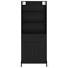 vidaXL Highboard Black oak 69.5 x 34 x 180 cm Engineered Wood