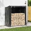 vidaxL Firewood Rack with Rain Cover 200x100x200 cm Galvanised Steel