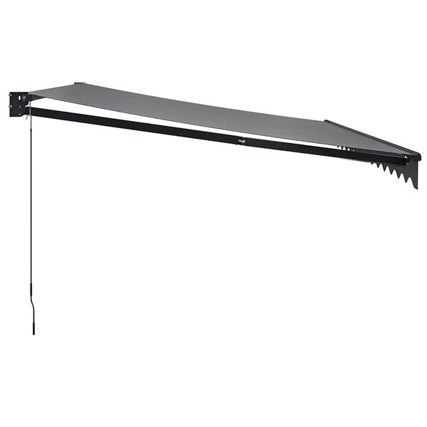 vidaXL Retractable Awning Anthracite 4x3 m Fabric and Aluminium