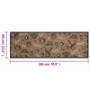vidaXL Kitchen Rug Washable Morning Brown 60x180 cm Velvet