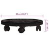 vidaXL Plant Trolleys with Wheels 5 pcs Diameter 30 cm Black 170 kg