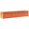 vidaXL Garden Planter Wax Brown 150x31x31 cm Solid Wood Pine