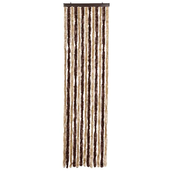 vidaXL Insect Curtain Beige and Light Brown 56x200 cm Chenille