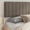 vidaXL Bed Frame with Upholstered Headboard Taupe 180 x 200 cm