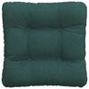 vidaXL Seat Cushions 4 pcs Dark Green 40 x 40 x 12 cm Fabric