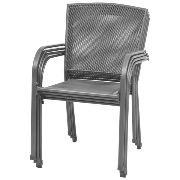 vidaXL 5 Piece Outdoor Dining Set Steel Anthracite