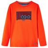 Kids' T-shirt with Long Sleeves Bright Orange 92