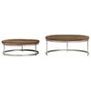 vidaXL Coffee Table Set 2 Pieces Reclaimed Wood and Steel