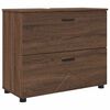 vidaXL Bathroom Furniture Set with Drawer with Shelf 4 pcs Brown Oak