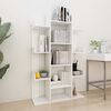 vidaXL Book Cabinet White 86x25,5x140 cm Engineered Wood